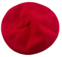 100% Wool Hat in Chilli Red