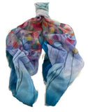 Scarf with Floral print in Blue