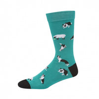 Mens Border Collie Bamboo socks