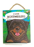 Pet Pegs - I love Rottweilers - magnet or hanging note clip