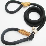 Black Slip Lead - Slip Lead - Heavy duty rope lead good for dog, or  puppy training and correction.  Available in   Small 8mm x 150cm Med 1cm x 150cm Lge 1.3cm x 150cm Xlge 1.6cm x 150cm