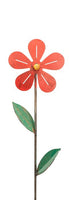 Fun painted metal flowers great to brighten any garden. Available in 3 colours. Red flower