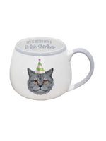 British Shorthair colourful and quirky Painted Pet Mug range