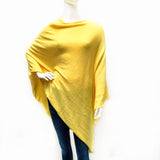 Yellow Multiway wearing poncho