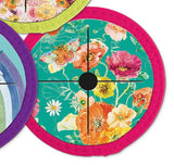 Lisa Pollock Neoprene Wine Glass Coaster - Bright Poppies