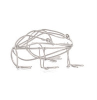 Wire Frog - beautifully made in Silver wire