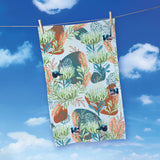 100% Cotton Tea Towels - Blue Wren