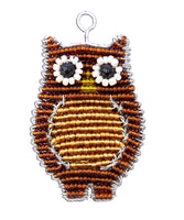 Beaded Keyring - Brown owl