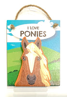 Pet Pegs - I love Ponies - magnet or hanging note clip