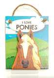 Pet Pegs - I love Ponies - magnet or hanging note clip