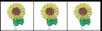 Beaded Keyring sunflower