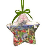 Star Shaped Bauble - Nature Dwelling featuring a selected  range of Australian animals. Made from paper Mache