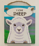 Pet Pegs - I love Sheep - magnet or hanging note clip