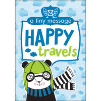 Happy Travels - A Tiny Message in each box. Meaningful messages in miniature form to feed the heart, mind, body and soul. The stunning outer sleeve slides off to reveal a beautifully designed 3D shadow box