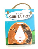 Pet Peg - I Love Guinea Pigs - magnet or hanging note clip