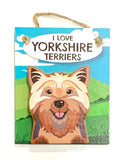 Pet Pegs - I Love Yorkshire Terriers - magnet or hanging note clip