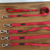 Red & White Polka Dots Leash by Soapy Moose