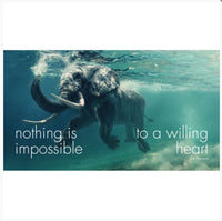 Little book of Big Love - by Affirmations - Page reads - nothing is impossible to a willing heart.