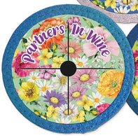 Lisa Pollock Neoprene Wine Glass Coaster - Partners in Wine