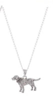 Equilibrium labrador silver plated dog necklace