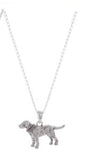 Equilibrium labrador silver plated dog necklace