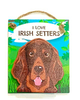 Pet Pegs - I love Irish Setters - magnet or hanging note clip