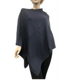 Dusty Navy - Beautiful Ponchos, cosy and warm for mid session wear or inside cooler areas. Made from 50% wool and 50% Viscose. Great colours that will match all colours.
