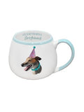 Greyhound colourful and quirky Painted Pet Mug range