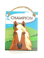 Pet Pegs - Champion - pictures a horse - magnet or hanging note clip
