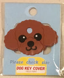 Poodle key cover - Red Brown