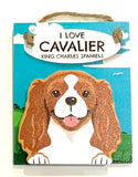 Pet Pegs - I love Cavalier King Charles Spaniels - - Blenheim - magnet or hanging note clip