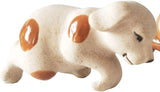 White with Brown spots - Ceramic Dog Pot Hanger two colours available, White with brown spots or Brown. Sold separately.  Dimension : H9 cm X 5cm X 6CM 