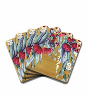 Set 4 Bamboo Coaster Set - Blush Blossoms