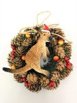 Christmas Pine Cone Wreath 14cm - Circle Kangaroo