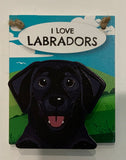 Pet Pegs - I love Labradors - Black magnet or hanging note clip