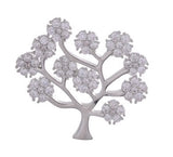Beautiful Tree of Life - Beautiful Equilibrium brooches, with  wording of  Stylish and elegant... for the finishing touch!  Plated with real with white gold!.