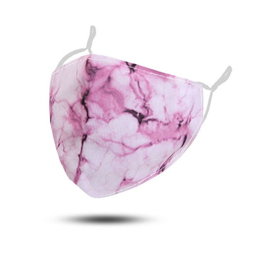 White Pink - Fantastic fitting Maskit Mask - 3 ply cotton mask with 3  x P M2.5 filters.  Maskit masks are machine or hand washable. The PM 2.5 Filtes are not washable - they are disposable. Tapered at nose and chin to fit to face. Adjustable elastic around ears for a snug fit.
