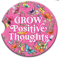 Absorbent Coaster - GROW positive Thoughts