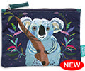 Beautiful Koala 100% Cotton Pouches. Great for using to keep cables, coins or even as a pencil case. Made in India.