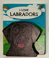 Pet Pegs - I love labradors - Chocolate - magnet or hanging note clip