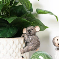 Grey Koala - Ceramic Koala Pot Hanger two colours available, Pink or Grey. Sold separately.  Dimension : H8 cm X 5cm X 5CM 