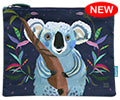 Beautiful Koala 100% Cotton Pouches. Great for using to keep cables, coins or even as a pencil case. Made in India.