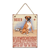 Bright Metal Sign - Boxer - Alert and watchful Mischievous Playful they are exuberant and will greet you ecstatically thrives on physical and mental stimulation watch out for the Drool!