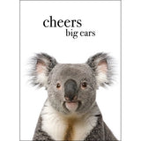  Front of Card: Cheers Big Ears!  Inside Card: Happy Birthday! Here’s to you!
