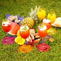 Tropical  - Glass on the Grass Set of 4 coasters per pack