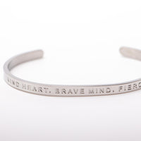 Fierce One Bangle - KIND HEART, BRAVE MIND, FIERCE ONE