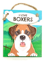 Pet Pegs - I love Boxers - magnet or hanging note clip