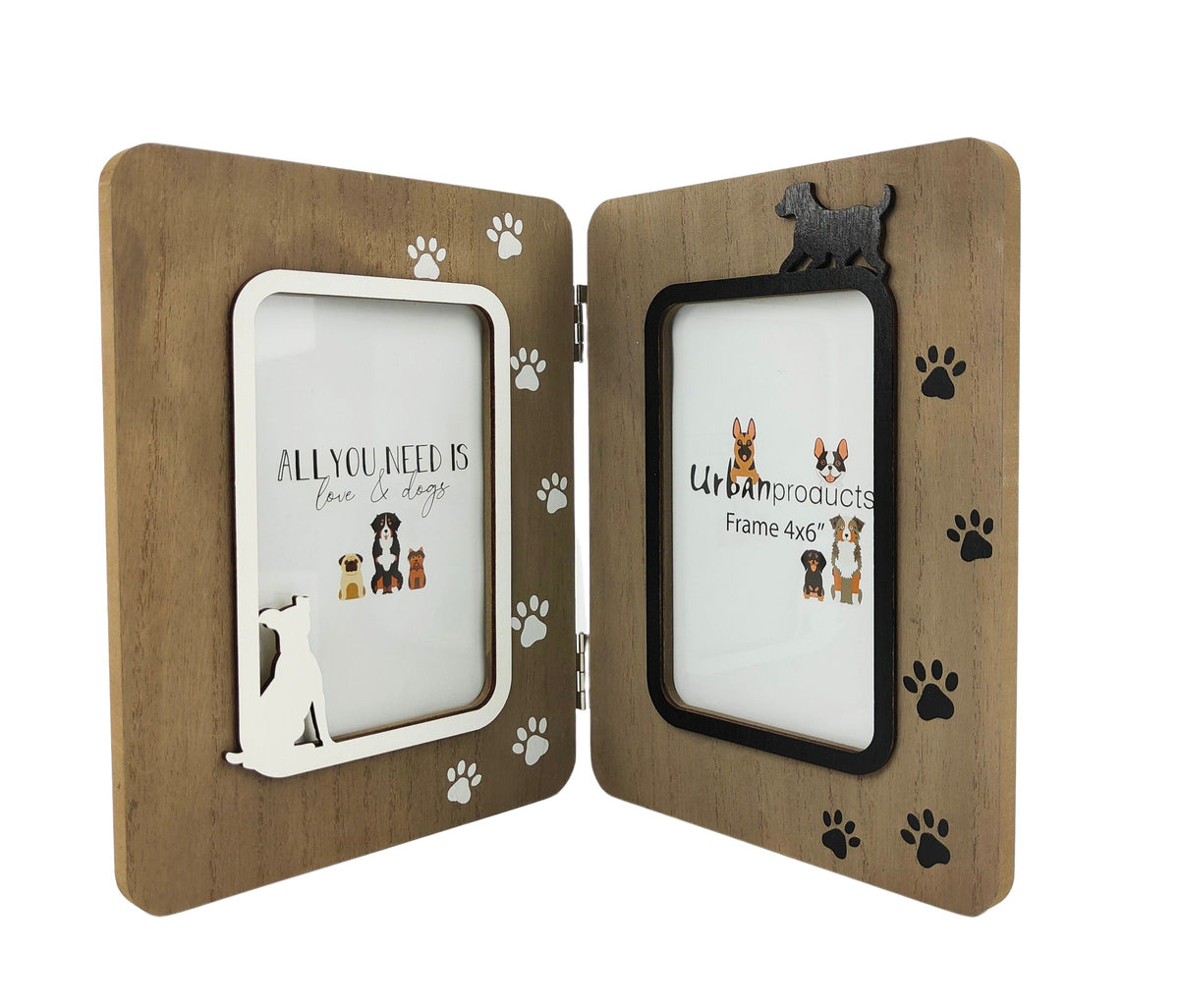 Cute Double Photo Frame Dog or Cat Charlie & Chums