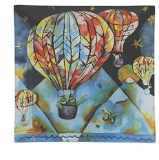 Beautifully Illustrated Balloons Plate.  Dishwasher Safe size 20cm x 20cm and boxed