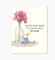 Card within Serenity - Quiet you mind and peace will bloom